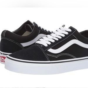 Men’s Size 8.5 Women’s Size 10 Canvas Old Skool Black and White Vans
